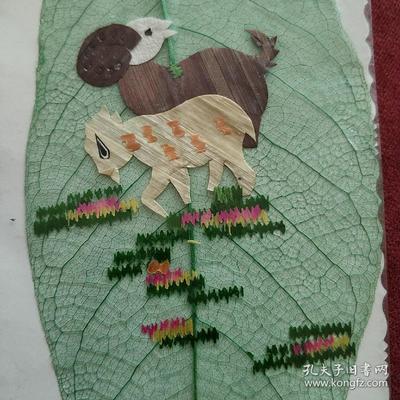 葉脈+麥秸畫藝術書簽(手工制作七八十年代出口創(chuàng)匯產(chǎn)品)